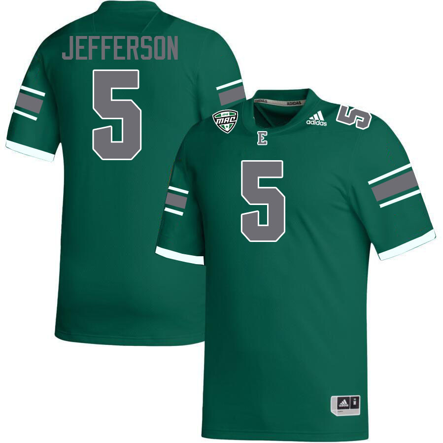 Justin Jefferson Eastern Michigan Jersey,Eastern Michigan University Eagles Football Jersey-Green